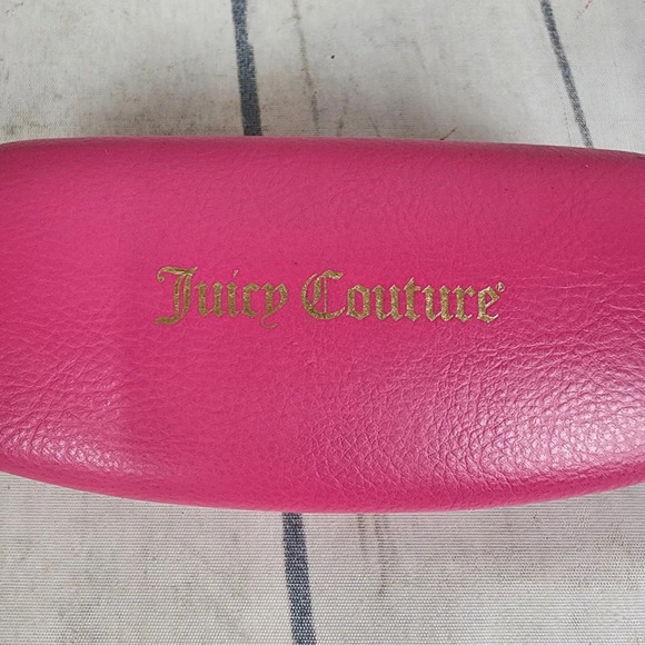 Juicy Couture Pebble Leather Hard Shell Sunglasses Case Hot Pink Barbiecore - Picture 3 of 12